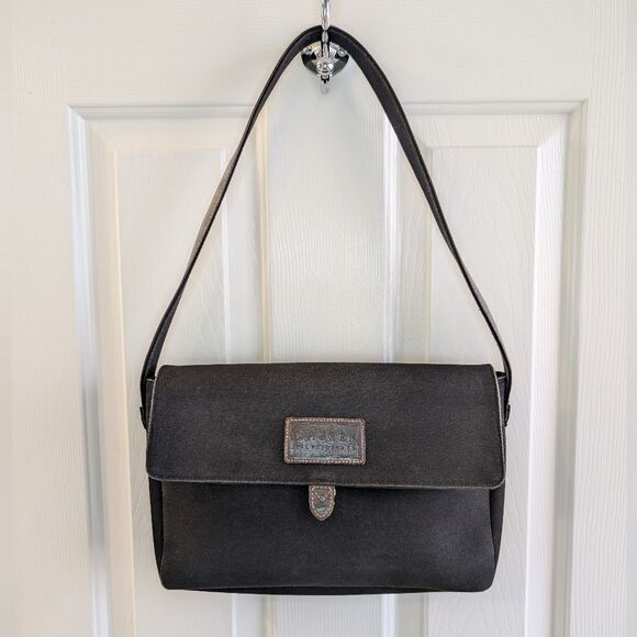 Lauren Ralph Lauren Canvas Shoulder Bag Black - Picture 14 of 14